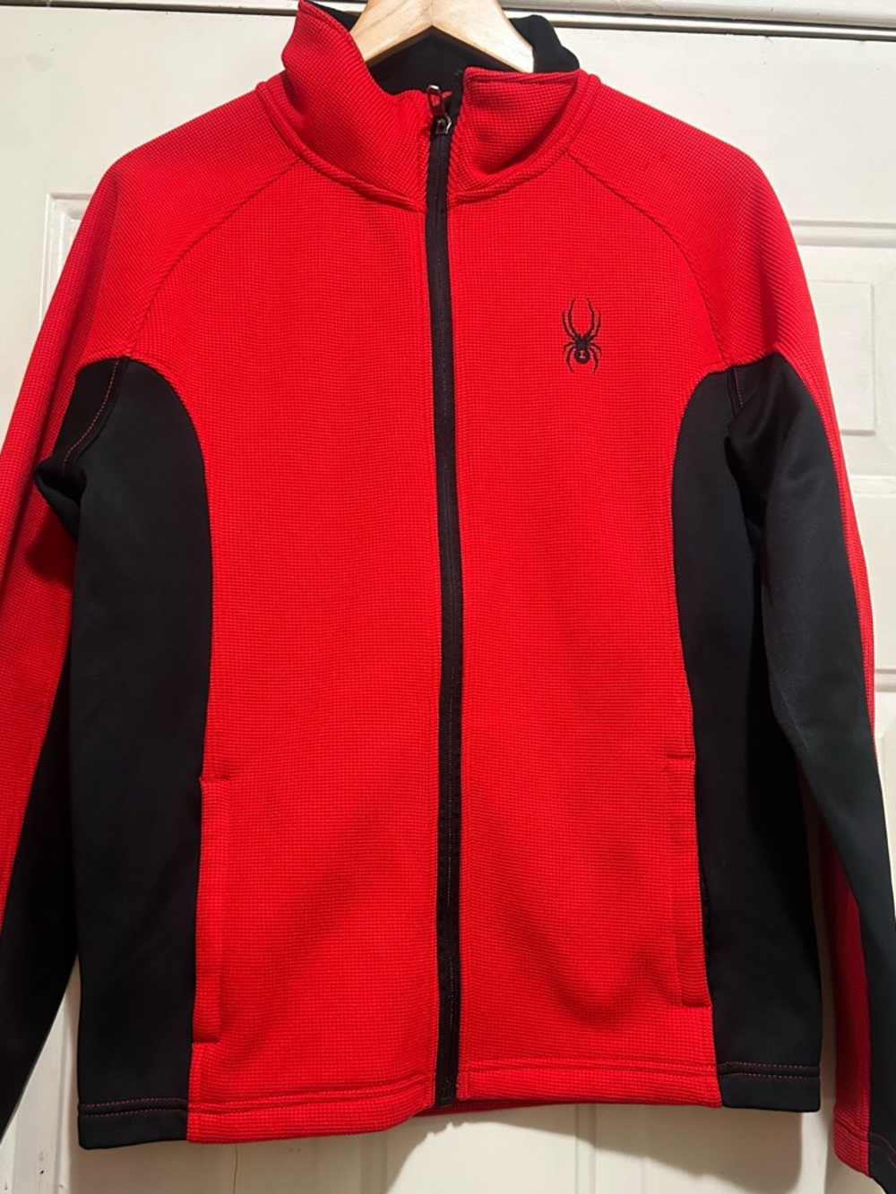 Spyder Red and Black Lightweight Full-Zip Jacket